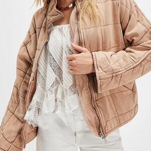 Free People Dolman Quilted Knit Jacket